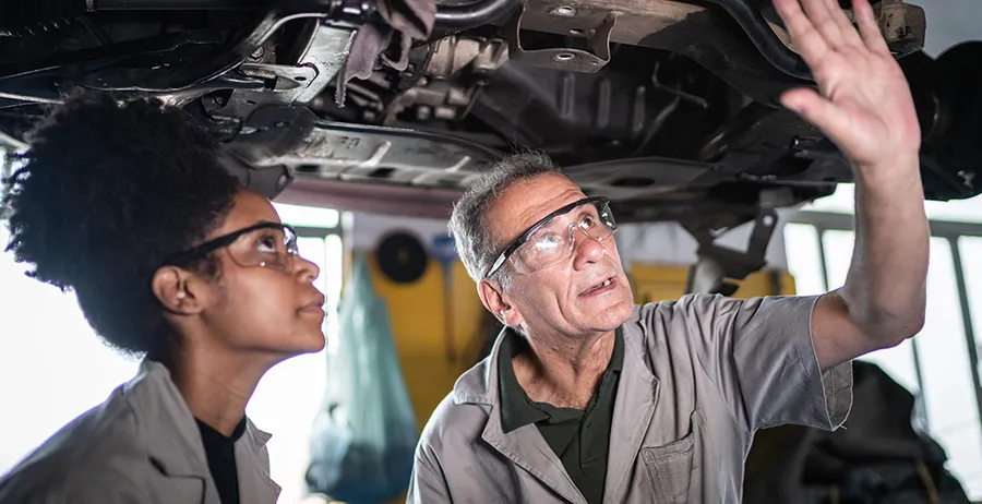 Woman gets a second chance, training to be a mechanic.