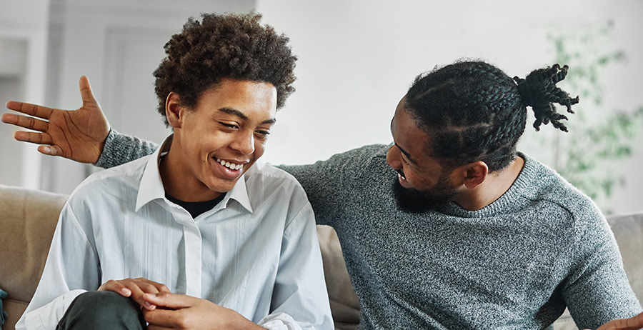 Family reconnecting after incarceration, with the help of free online reentry resources.